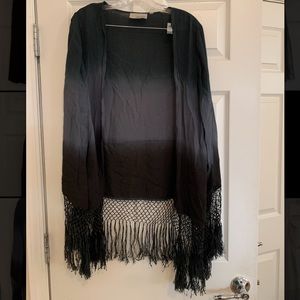 Green and black kimono